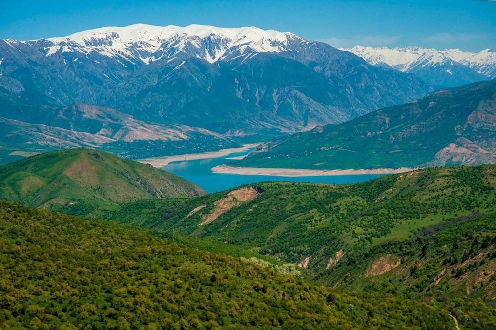 Mountains and lakes